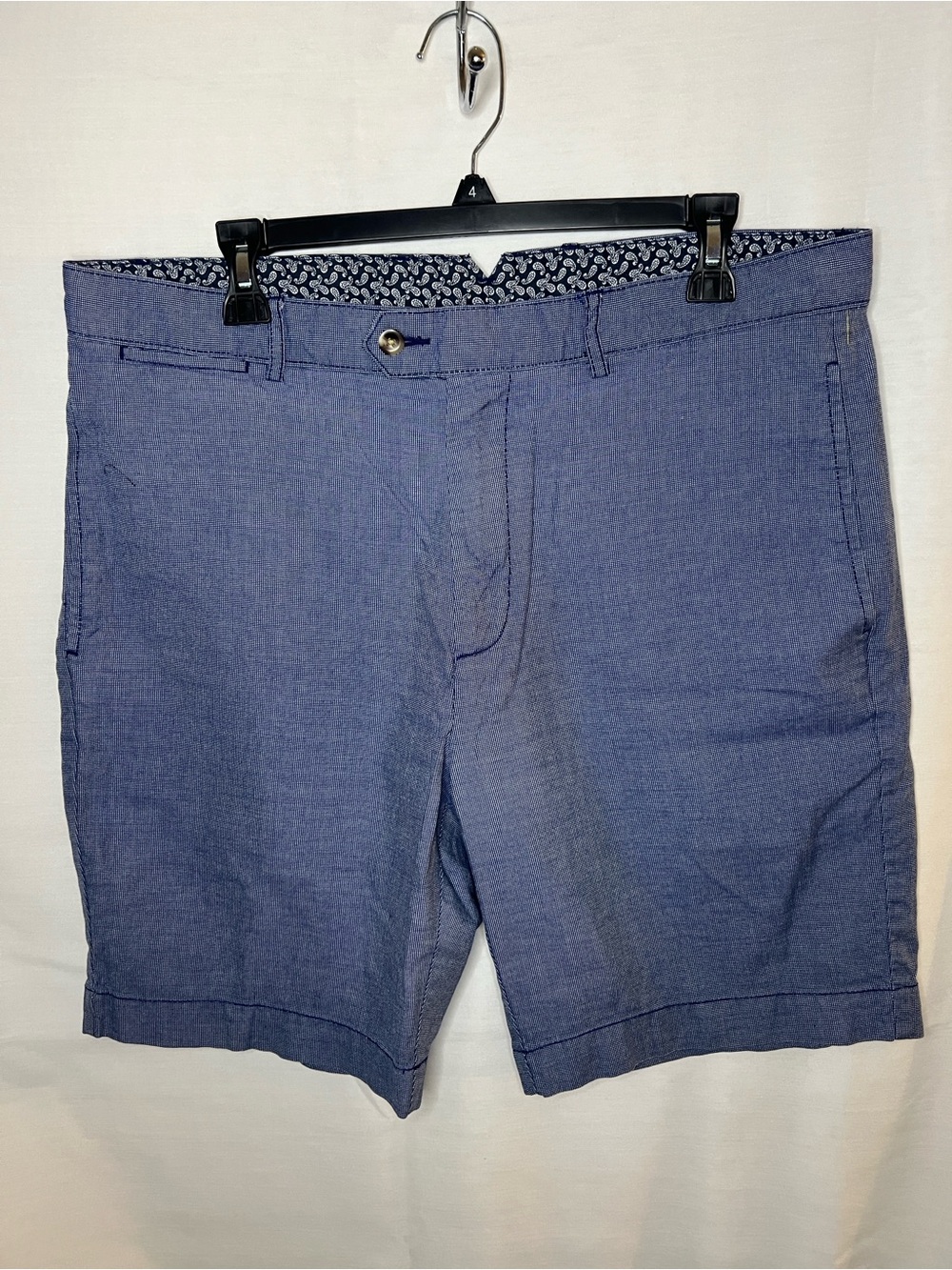 Daniel Cremieux Navy Chambray Flat-Front Men's Shorts